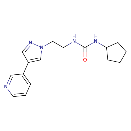 1-cyclopentyl-3-{2-[4-(pyridin-3-yl)-1H-pyrazol-1-yl]ethyl}urea