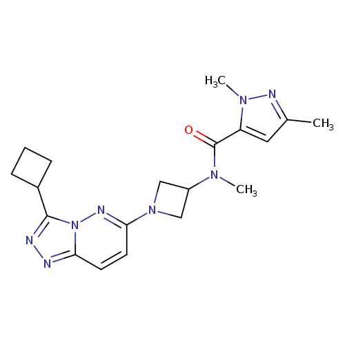 N-(1-{3-cyclobutyl-[1,2,4]triazolo[4,3-b]pyridazin-6-yl}azetidin-3-yl)-N,1,3-trimethyl-1H-pyrazole-5-carboxamide