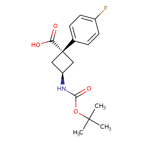 rac-(1r,3r)-3-{[(tert-butoxy)carbonyl]amino}-1-(4-fluorophenyl)cyclobutane-1-carboxylicacid,trans