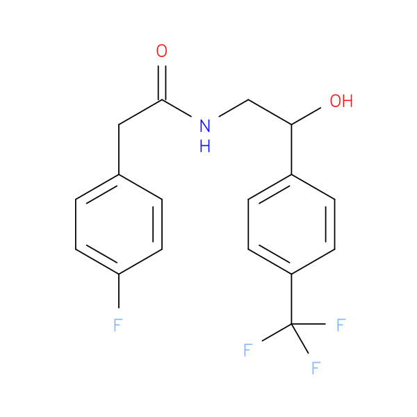 2-(4-fluorophenyl)-N-{2-hydroxy-2-[4-(trifluoromethyl)phenyl]ethyl}acetamide