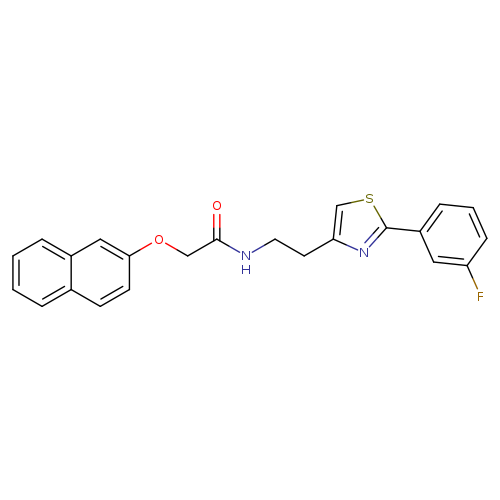 N-{2-[2-(3-fluorophenyl)-1,3-thiazol-4-yl]ethyl}-2-(naphthalen-2-yloxy)acetamide