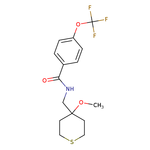 N-[(4-methoxythian-4-yl)methyl]-4-(trifluoromethoxy)benzamide