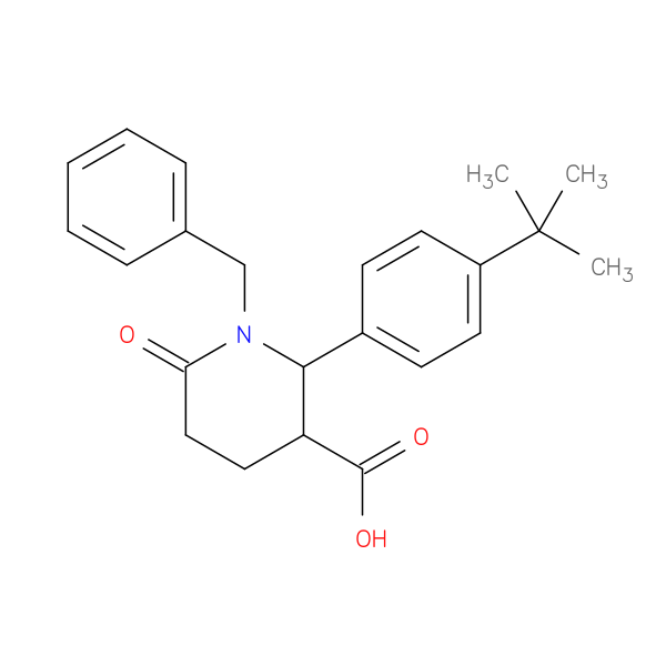 1-Benzyl-2-[4-(tert-butyl)phenyl]-6-oxo-3-piperidinecarboxylic acid