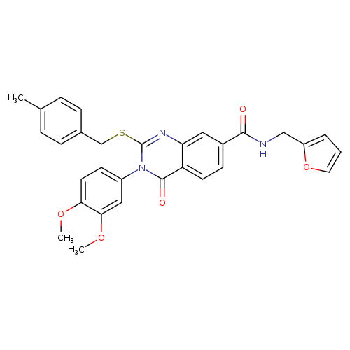 3-(3,4-dimethoxyphenyl)-N-[(furan-2-yl)methyl]-2-{[(4-methylphenyl)methyl]sulfanyl}-4-oxo-3,4-dihydroquinazoline-7-carboxamide