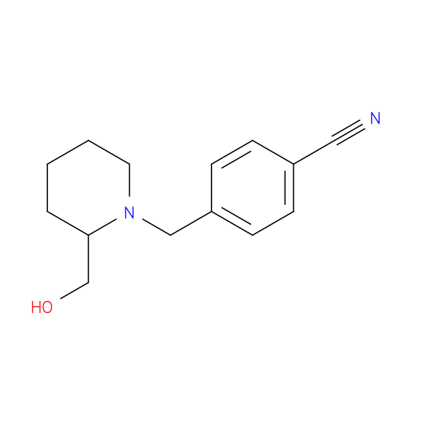4-((2-(Hydroxymethyl)piperidin-1-yl)methyl)benzonitrile