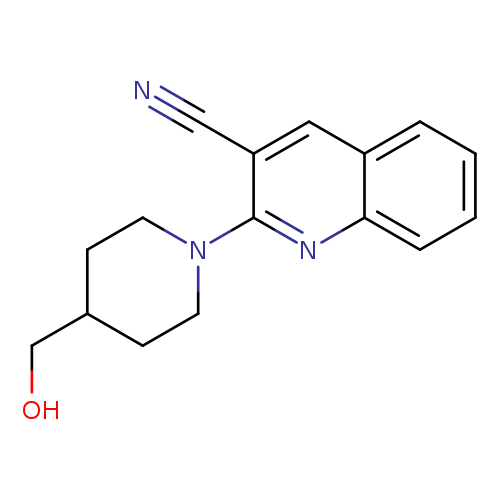 2-[4-(hydroxymethyl)piperidin-1-yl]quinoline-3-carbonitrile