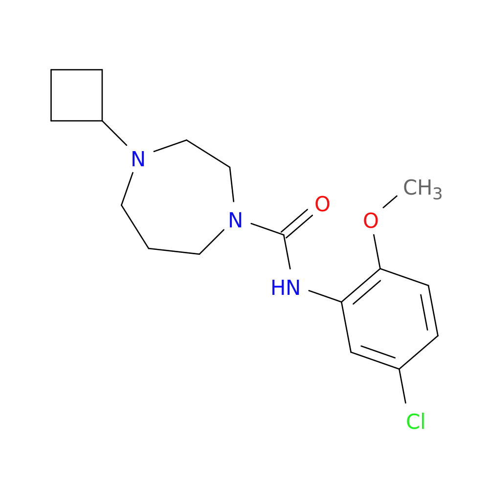 N-(5-chloro-2-methoxyphenyl)-4-cyclobutyl-1,4-diazepane-1-carboxamide