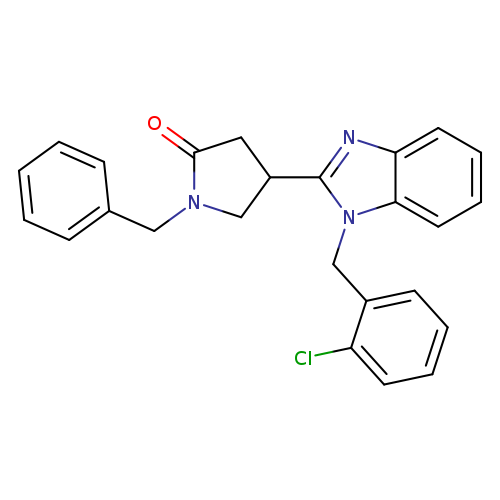 1-benzyl-4-{1-[(2-chlorophenyl)methyl]-1H-1,3-benzodiazol-2-yl}pyrrolidin-2-one