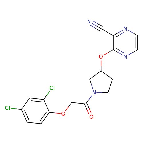 3-({1-[2-(2,4-dichlorophenoxy)acetyl]pyrrolidin-3-yl}oxy)pyrazine-2-carbonitrile