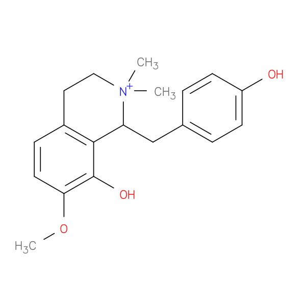 (1S)-1-[(4-hydroxyphenyl)methyl]-7-methoxy-2,2-dimethyl-3,4-dihydro-1H-isoquinolin-2-ium-8-ol