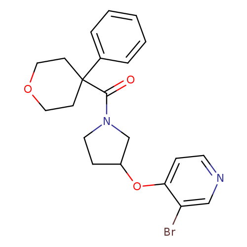 3-bromo-4-{[1-(4-phenyloxane-4-carbonyl)pyrrolidin-3-yl]oxy}pyridine