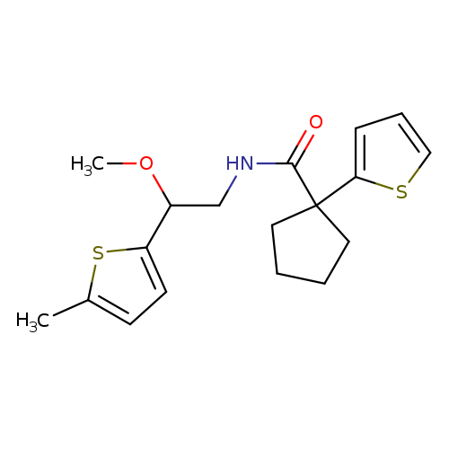 N-[2-methoxy-2-(5-methylthiophen-2-yl)ethyl]-1-(thiophen-2-yl)cyclopentane-1-carboxamide