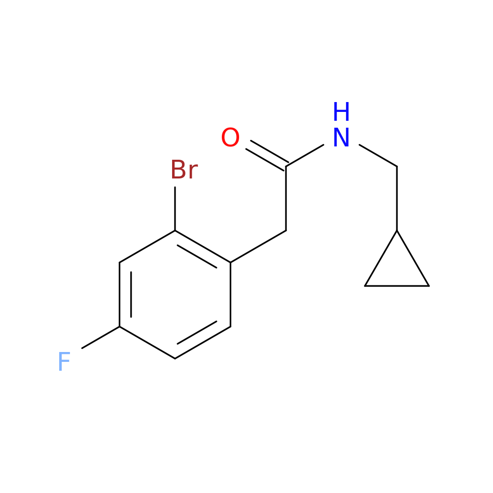 2-(2-bromo-4-fluorophenyl)-N-(cyclopropylmethyl)acetamide