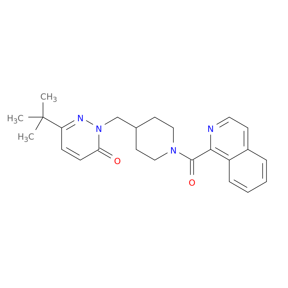 6-tert-butyl-2-{[1-(isoquinoline-1-carbonyl)piperidin-4-yl]methyl}-2,3-dihydropyridazin-3-one