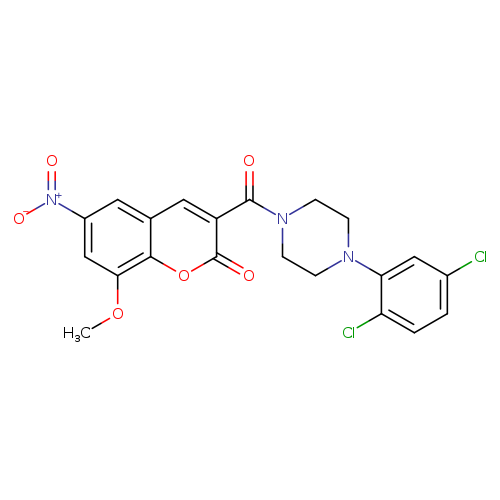 3-[4-(2,5-dichlorophenyl)piperazine-1-carbonyl]-8-methoxy-6-nitro-2H-chromen-2-one