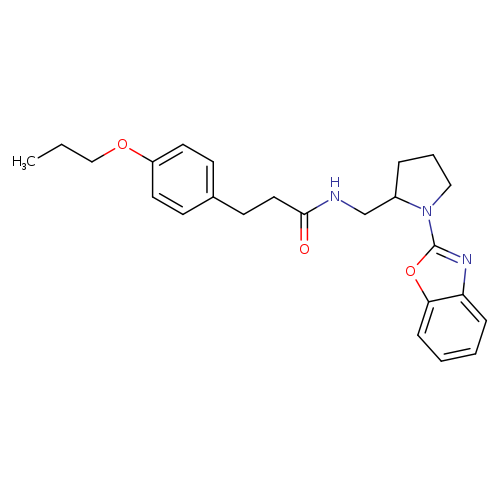 N-{[1-(1,3-benzoxazol-2-yl)pyrrolidin-2-yl]methyl}-3-(4-propoxyphenyl)propanamide