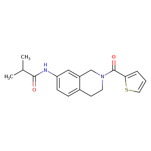 2-methyl-N-[2-(thiophene-2-carbonyl)-1,2,3,4-tetrahydroisoquinolin-7-yl]propanamide
