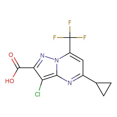 3-Chloro-5-cyclopropyl-7-(trifluoromethyl)pyrazolo[1,5-a]pyrimidine-2-carboxylic acid