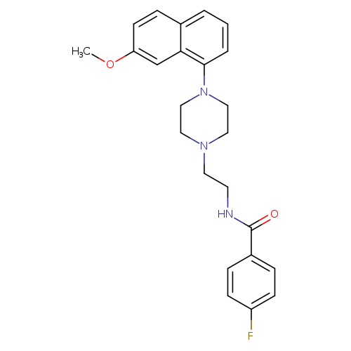 4-FLUORO-N-(2-[4-(7-METHOXY-NAPHTHALEN-1-YL)-PIPERAZIN-1-YL]-ETHYL)-BENZAMIDE