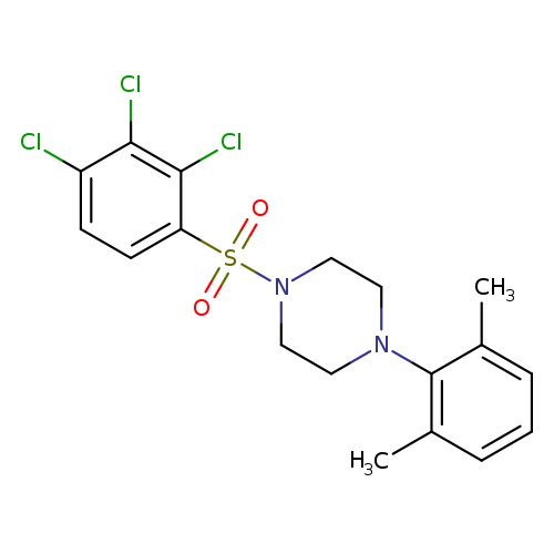 1-(2,6-dimethylphenyl)-4-(2,3,4-trichlorobenzenesulfonyl)piperazine