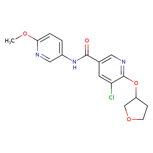 5-chloro-N-(6-methoxypyridin-3-yl)-6-(oxolan-3-yloxy)pyridine-3-carboxamide