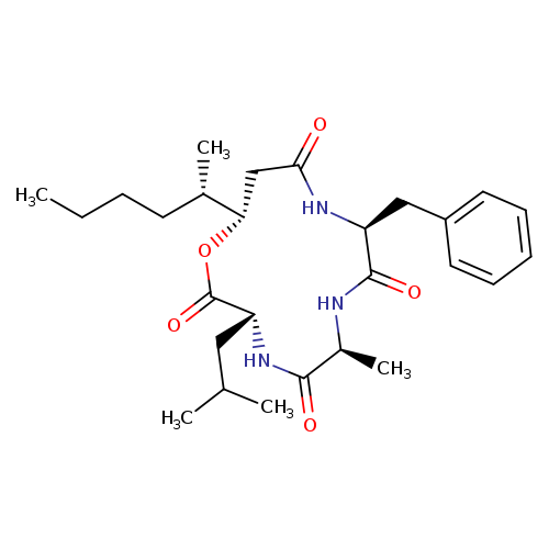 cyclo[L-alanyl-D-leucyl-(3S,4S)-3-hydroxy-4-methyloctanoyl-L-phenylalanyl]