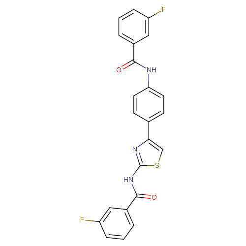 3-fluoro-N-{4-[4-(3-fluorobenzamido)phenyl]-1,3-thiazol-2-yl}benzamide