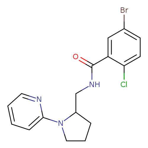 5-bromo-2-chloro-N-{[1-(pyridin-2-yl)pyrrolidin-2-yl]methyl}benzamide