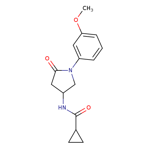 N-[1-(3-methoxyphenyl)-5-oxopyrrolidin-3-yl]cyclopropanecarboxamide
