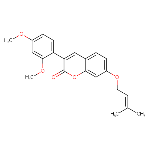 3-(2,4-dimethoxyphenyl)-7-[(3-methylbut-2-en-1-yl)oxy]-2H-chromen-2-one