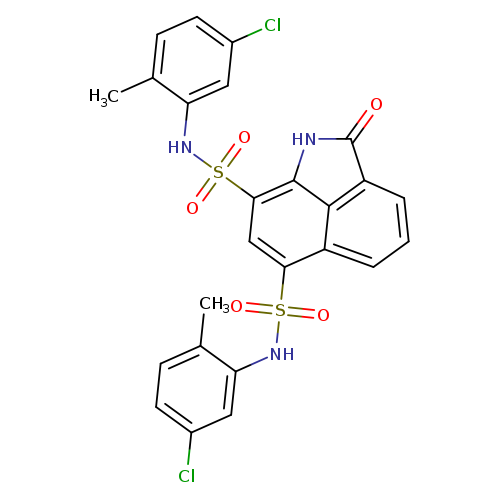N9,N11-bis(5-chloro-2-methylphenyl)-3-oxo-2-azatricyclo[6.3.1.0^{4,12}]dodeca-1(11),4,6,8(12),9-pentaene-9,11-disulfonamide