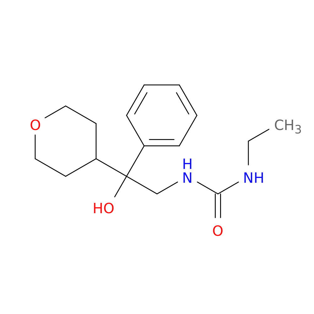 3-ethyl-1-[2-hydroxy-2-(oxan-4-yl)-2-phenylethyl]urea