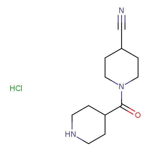 1-(piperidine-4-carbonyl)piperidine-4-carbonitrile hydrochloride