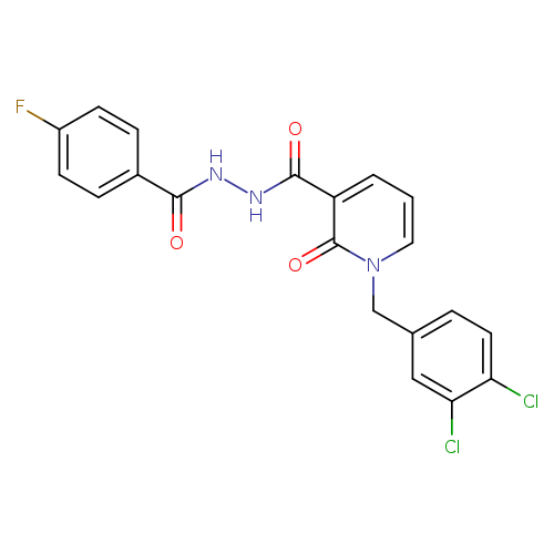 N'-{1-[(3,4-dichlorophenyl)methyl]-2-oxo-1,2-dihydropyridine-3-carbonyl}-4-fluorobenzohydrazide