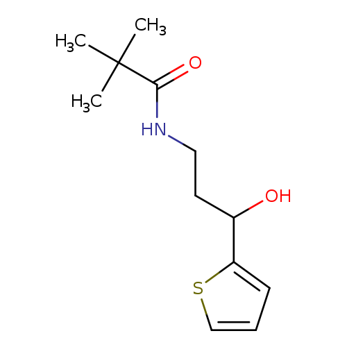 N-[3-hydroxy-3-(thiophen-2-yl)propyl]-2,2-dimethylpropanamide