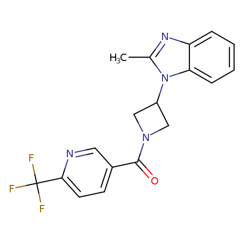 2-methyl-1-{1-[6-(trifluoromethyl)pyridine-3-carbonyl]azetidin-3-yl}-1H-1,3-benzodiazole