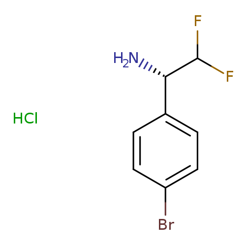 (1S)-1-(4-bromophenyl)-2,2-difluoroethan-1-amine hydrochloride