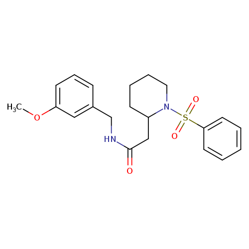 2-[1-(benzenesulfonyl)piperidin-2-yl]-N-[(3-methoxyphenyl)methyl]acetamide