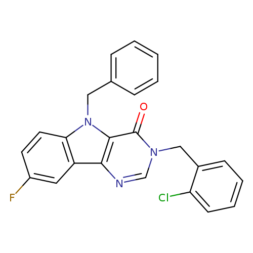 5-benzyl-3-[(2-chlorophenyl)methyl]-8-fluoro-3H,4H,5H-pyrimido[5,4-b]indol-4-one