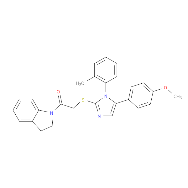 1-(2,3-dihydro-1H-indol-1-yl)-2-{[5-(4-methoxyphenyl)-1-(2-methylphenyl)-1H-imidazol-2-yl]sulfanyl}ethan-1-one