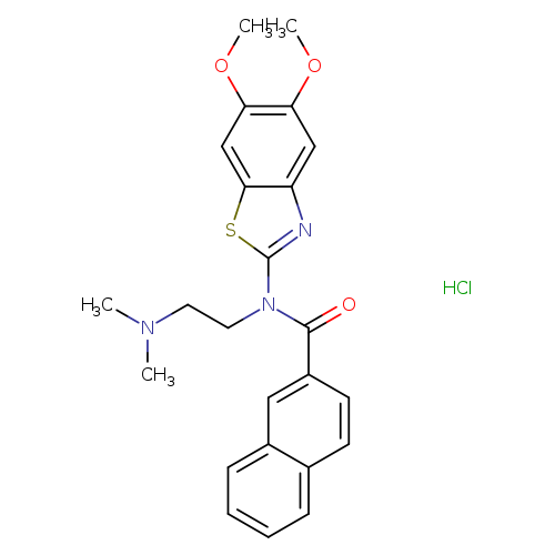 N-(5,6-dimethoxy-1,3-benzothiazol-2-yl)-N-[2-(dimethylamino)ethyl]naphthalene-2-carboxamide hydrochloride
