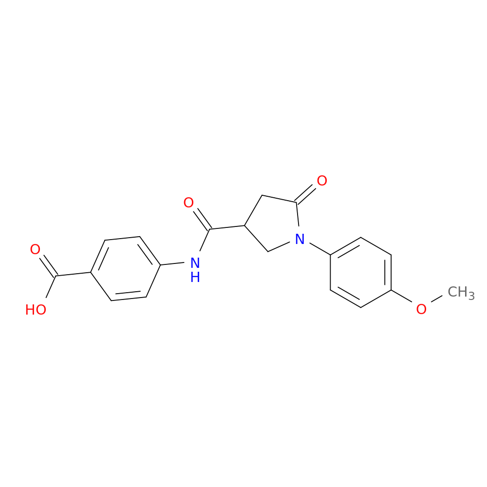 4-[1-(4-methoxyphenyl)-5-oxopyrrolidine-3-amido]benzoic acid