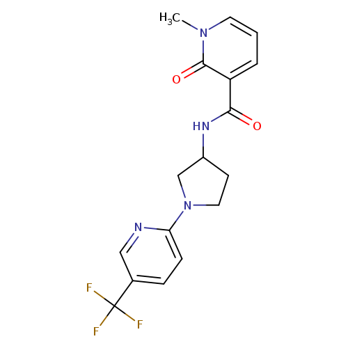 1-methyl-2-oxo-N-{1-[5-(trifluoromethyl)pyridin-2-yl]pyrrolidin-3-yl}-1,2-dihydropyridine-3-carboxamide