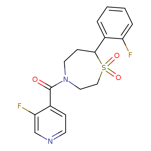 7-(2-fluorophenyl)-4-(3-fluoropyridine-4-carbonyl)-1lambda6,4-thiazepane-1,1-dione