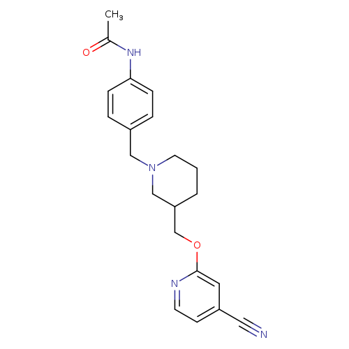 N-{4-[(3-{[(4-cyanopyridin-2-yl)oxy]methyl}piperidin-1-yl)methyl]phenyl}acetamide