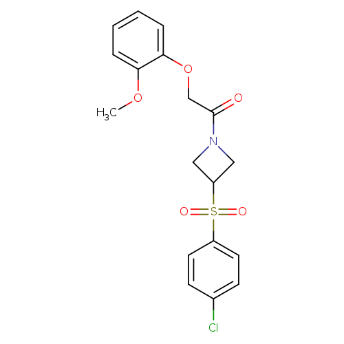 1-[3-(4-chlorobenzenesulfonyl)azetidin-1-yl]-2-(2-methoxyphenoxy)ethan-1-one