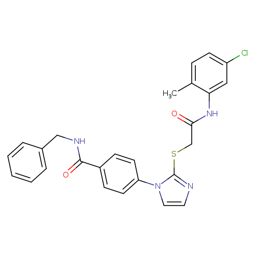 N-benzyl-4-[2-({[(5-chloro-2-methylphenyl)carbamoyl]methyl}sulfanyl)-1H-imidazol-1-yl]benzamide