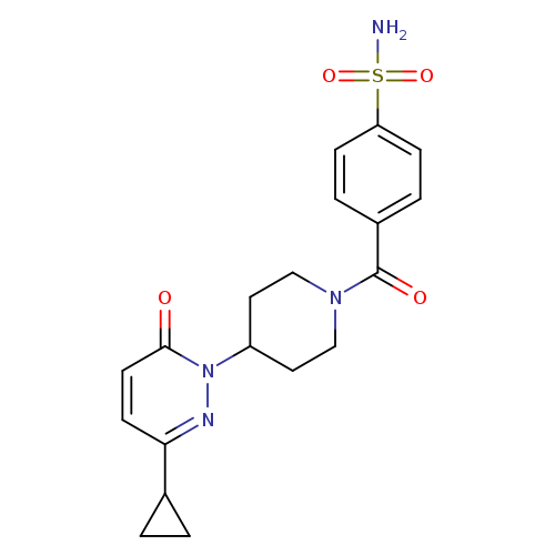 4-[4-(3-cyclopropyl-6-oxo-1,6-dihydropyridazin-1-yl)piperidine-1-carbonyl]benzene-1-sulfonamide