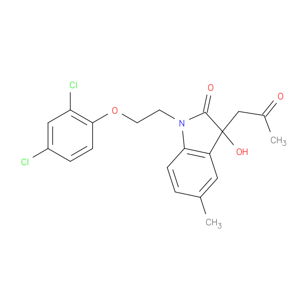 1-[2-(2,4-dichlorophenoxy)ethyl]-3-hydroxy-5-methyl-3-(2-oxopropyl)-2,3-dihydro-1H-indol-2-one
