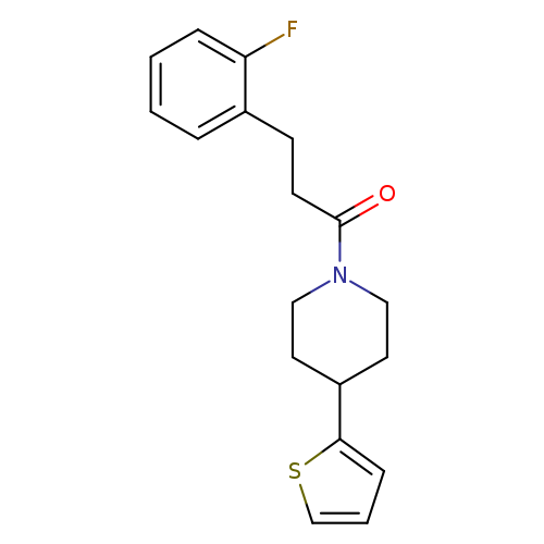3-(2-fluorophenyl)-1-[4-(thiophen-2-yl)piperidin-1-yl]propan-1-one